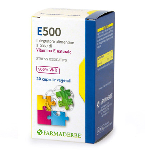 Aggiungi Vitamina E 500 (30 Perle) Farmaderbe - Vitamine, Integratori Vitaminici, Alfa Tocoperolo, Tocopherolo, Olio di Germe di Grano, Vitamine Antiossidanti, Vitamine contro i Radicali Liberi al carrello