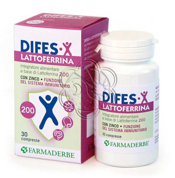 Aggiungi Difes-X Lattoferrina (30 Compresse da 200 mg) Farmaderbe - Difese, Inverno, Covid19, Coronavirus, Sistema Immunitario al carrello